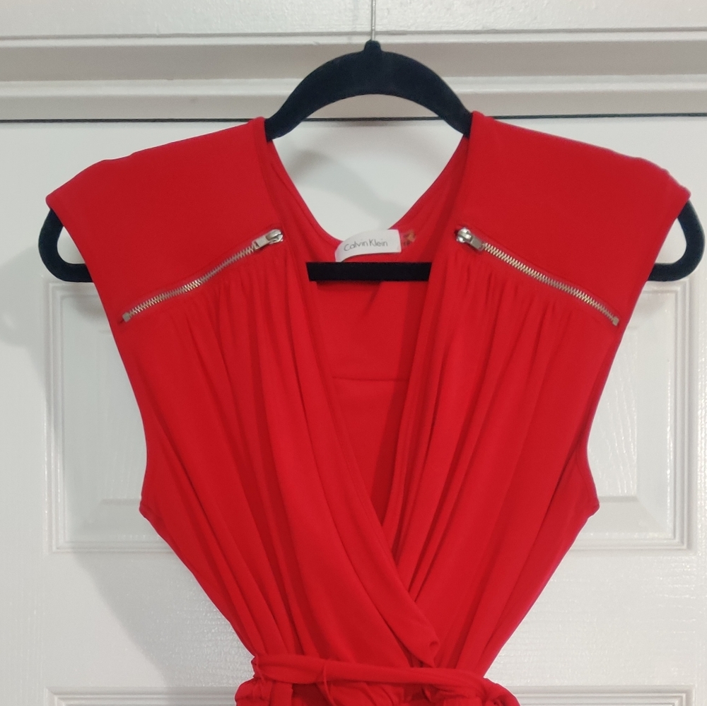 Calvin Klein red dress size 10